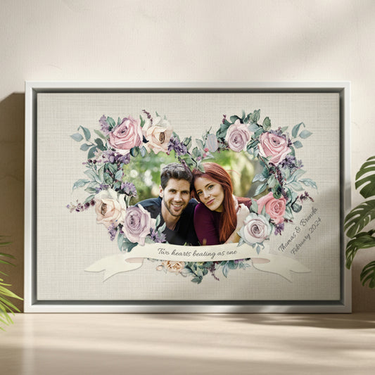 Romantic Roses Framed Canvas