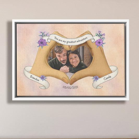 Sunset Watercolor Love Canvas