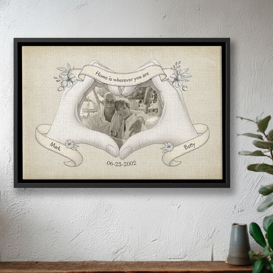 Pencil Drawning Framed Canvas