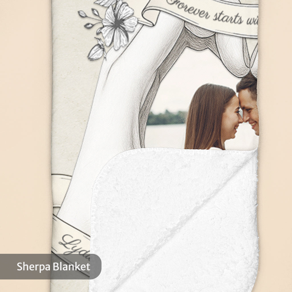 Hands-Heart Personalized Blanket