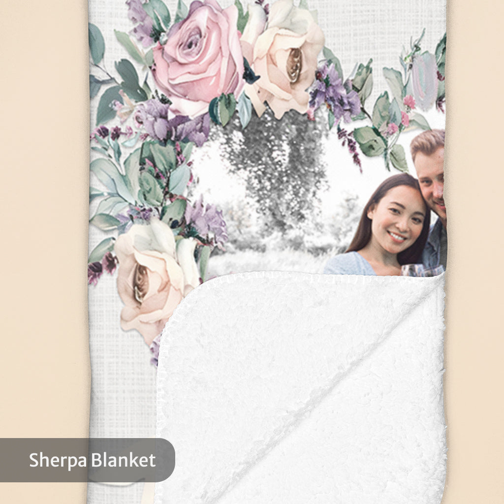 Roses-Heart Personalized Blanket