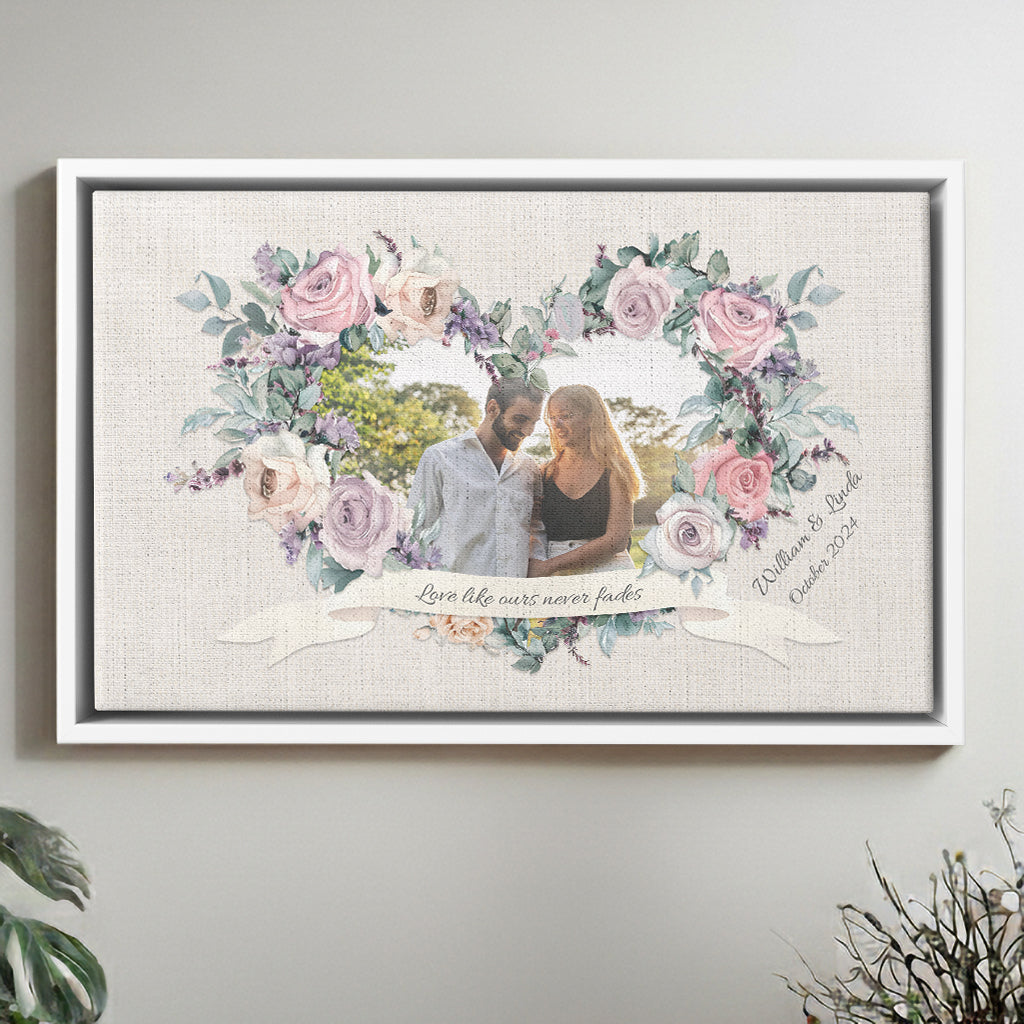 Romantic Roses Framed Canvas