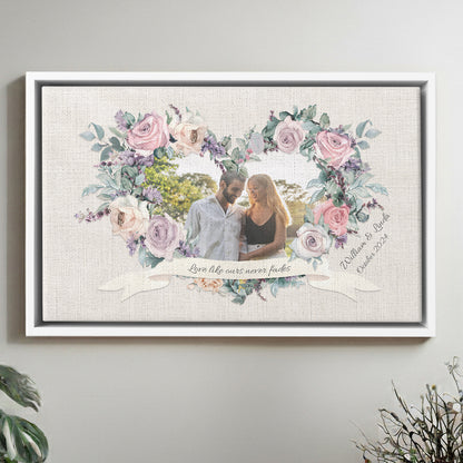 Romantic Roses Framed Canvas