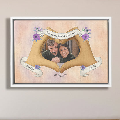 Sunset Watercolor Love Canvas