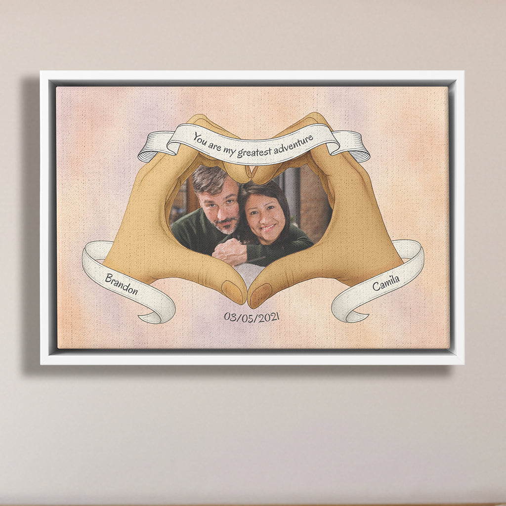 Sunset Watercolor Love Canvas