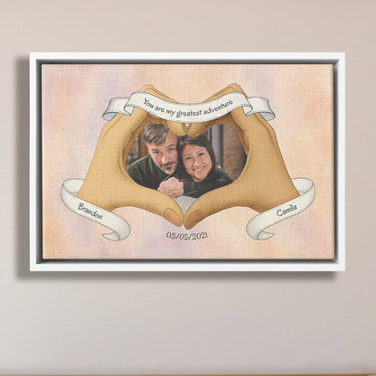 Sunset Watercolor Love Canvas