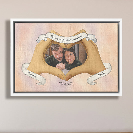 Sunset Watercolor Love Canvas