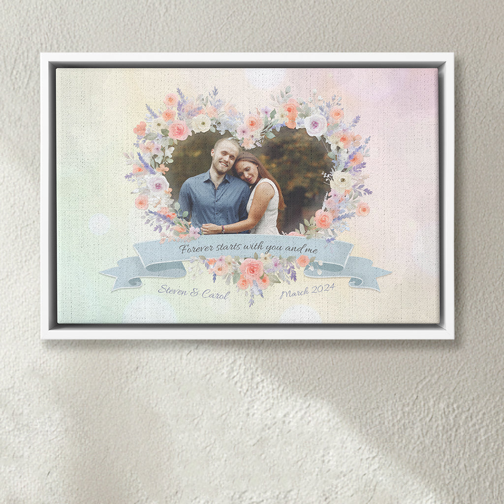 Blooming Love Framed Canvas