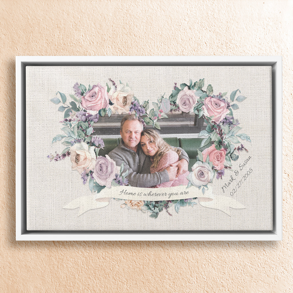 Romantic Roses Framed Canvas
