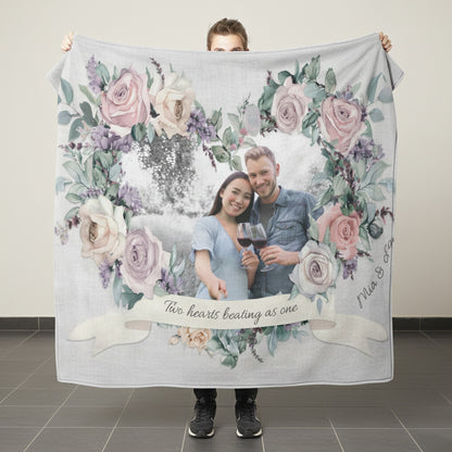 Roses-Heart Personalized Blanket