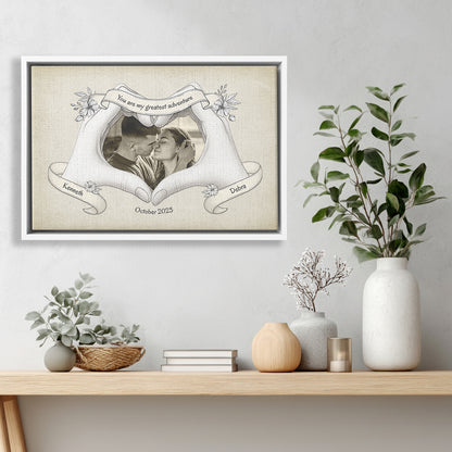 Pencil Drawning Framed Canvas
