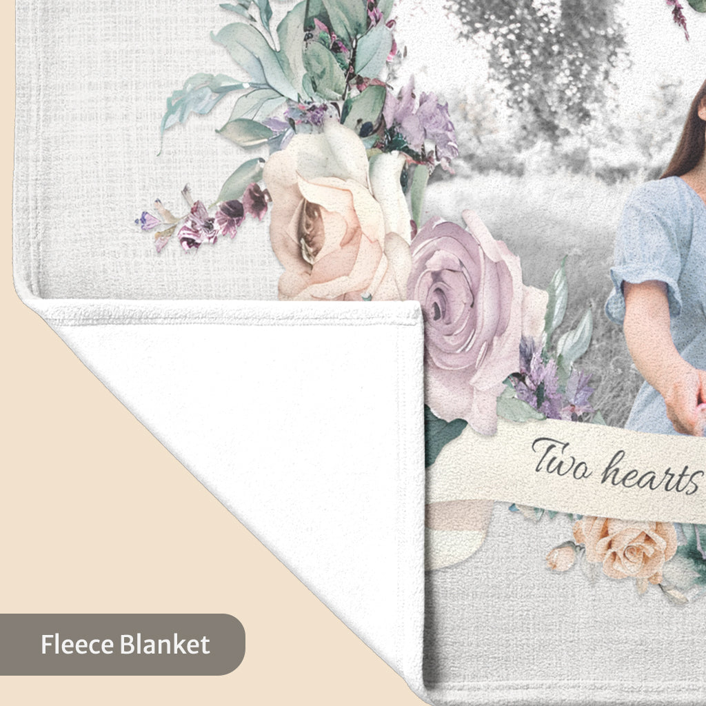Roses-Heart Personalized Blanket