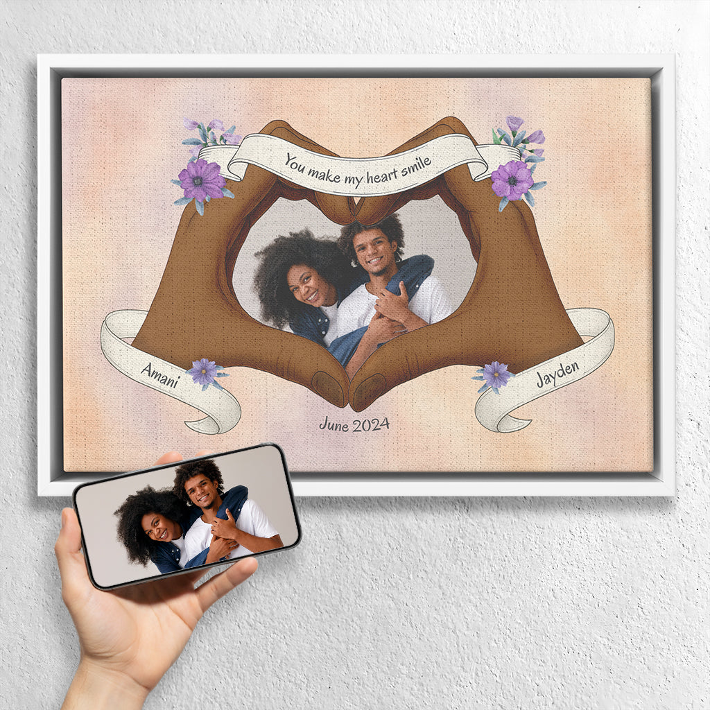 Sunset Watercolor Love Canvas