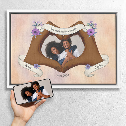 Sunset Watercolor Love Canvas